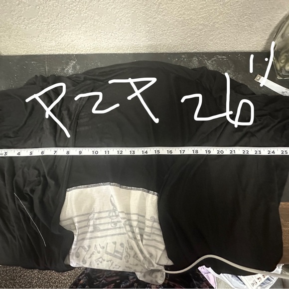 Plus Size Colorblock Musical Notes Print Cardigan - Black - Picture 9 of 9